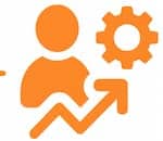 Icon representing labor optimization and efficient staffing in restaurant operations.