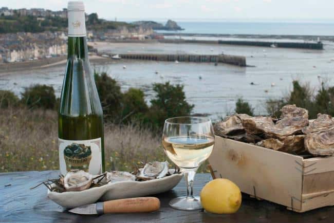 Private culinary tours France featuring oysters and Muscadet wine on the Atlantic coast