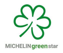 Michelin Green Star symbol recognizing sustainable gastronomy