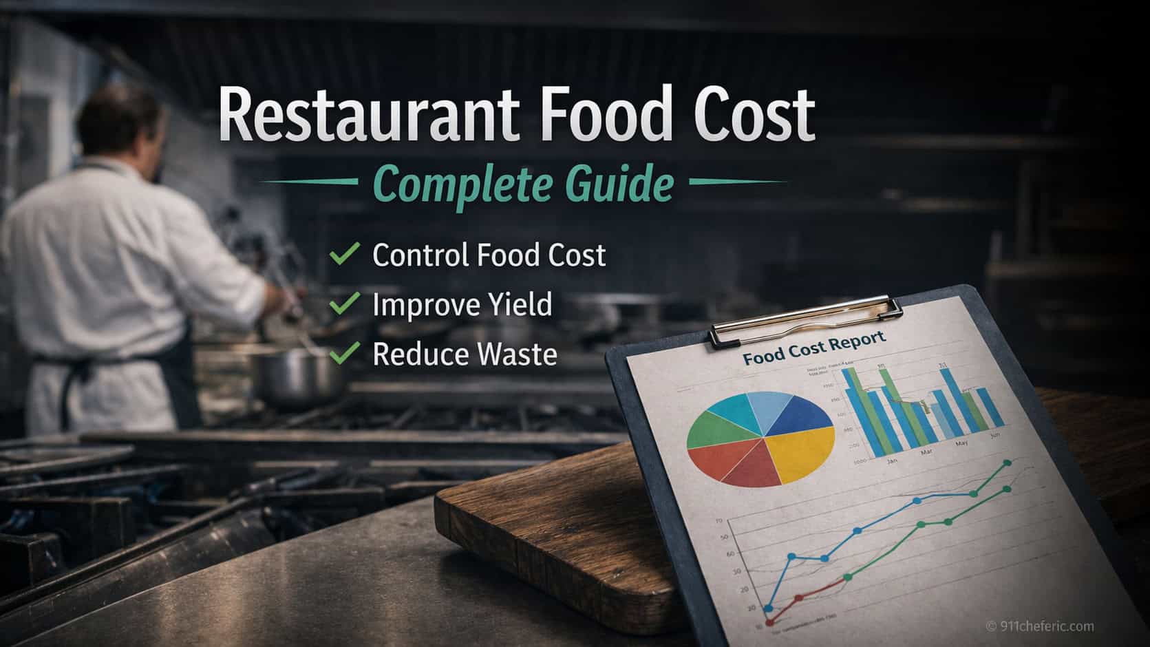 Restaurant food cost complete guide showing kitchen operations and strategies to control food cost, improve yield, and reduce waste
