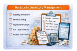 Restaurant inventory management system used to control food cost and reduce waste