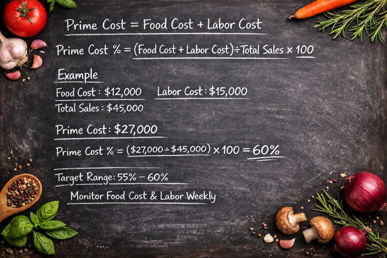 Restaurant prime cost formula