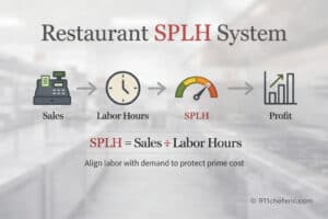 Restaurant SPLH system showing how sales and labor hours impact profitability in restaurant labor cost control