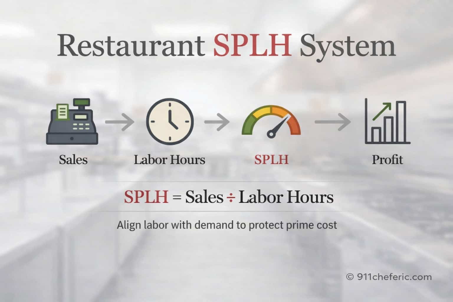 Restaurant SPLH system showing how sales and labor hours impact profitability in restaurant labor cost control
