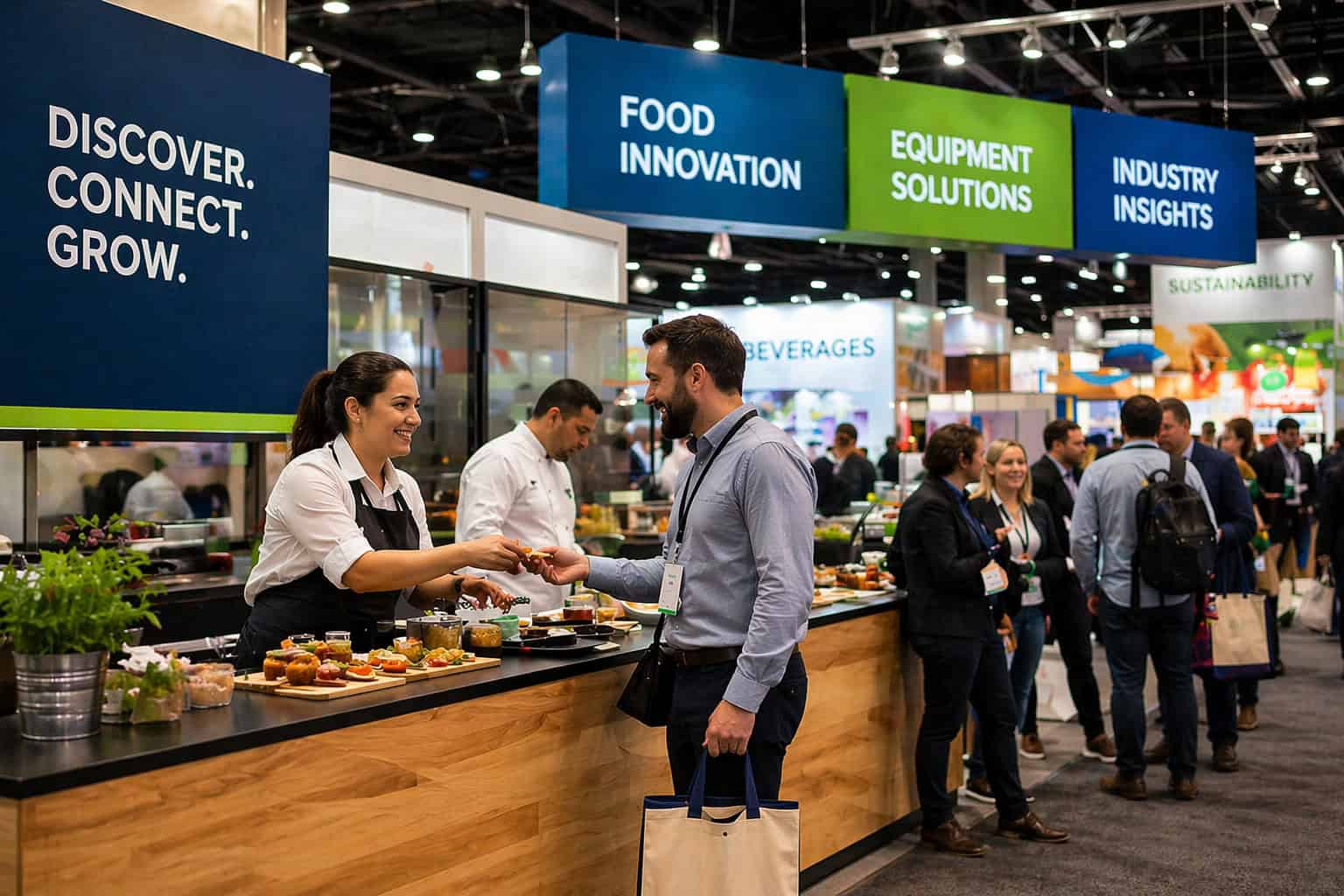 Professional restaurant consulting services at Food Expo event.