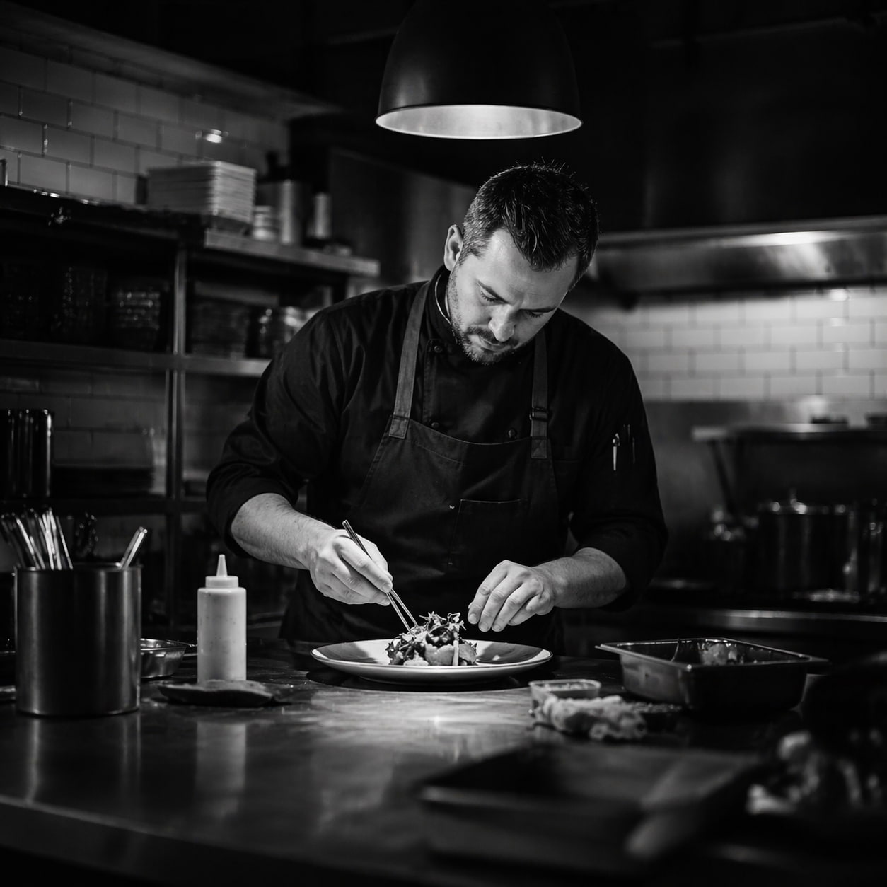 Restaurant management systems and leadership structure in professional kitchen