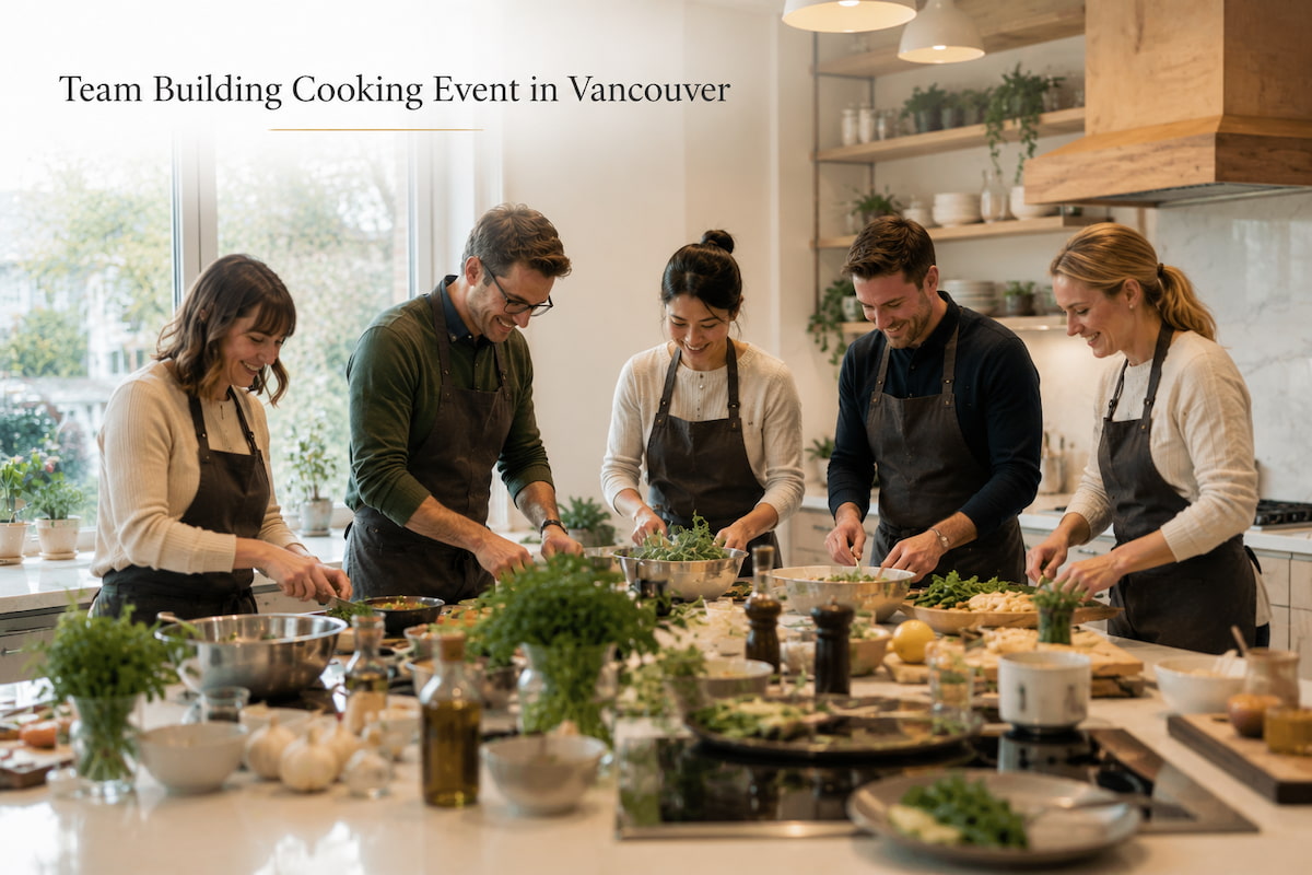 Team building cooking events and corporate culinary experiences in Vancouver